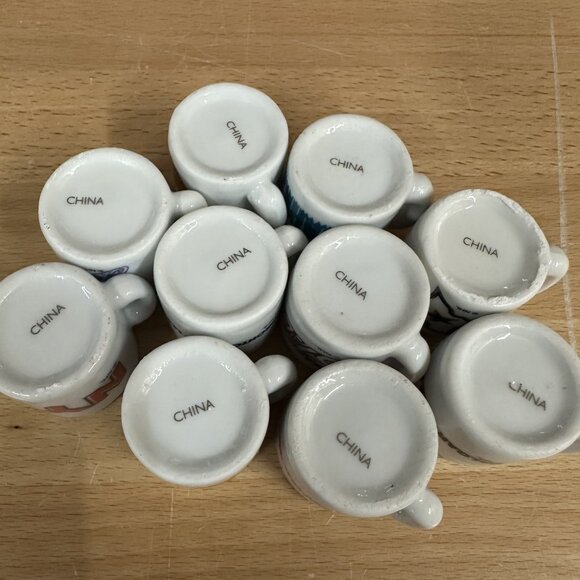 NHL Hockey Team Logo Mini Miniature 1.25" Souvenir Lot of 24 Coffee Mug Cups - Picture 3 of 3